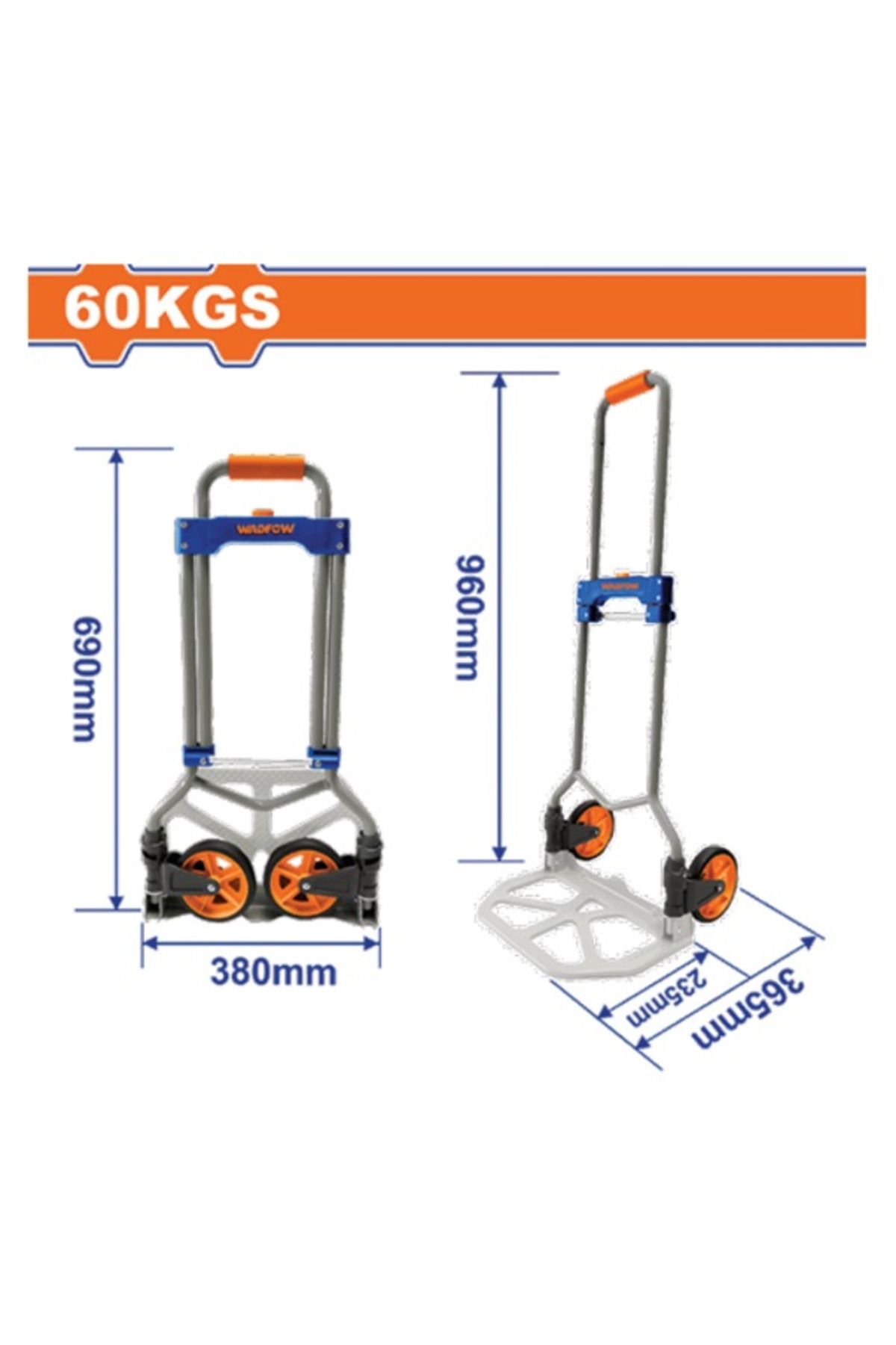 WADFOW WWB9A06 KATLANIR TAŞIMA ARABASI 60 KG ELİTS HIRDAVAT