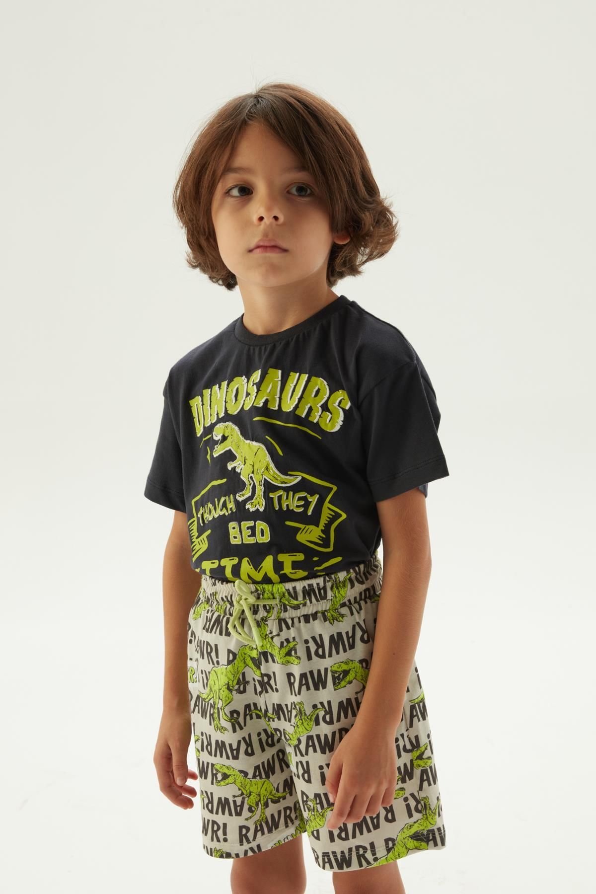 Nebbati-BG Store Boy's Patterned Pajama Set 3