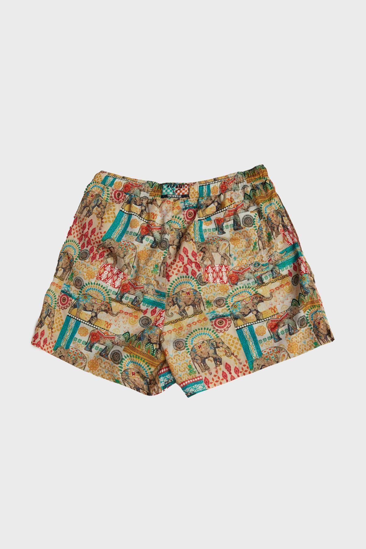 Nebbati-Bg Store Dad Patterned Shorts 2