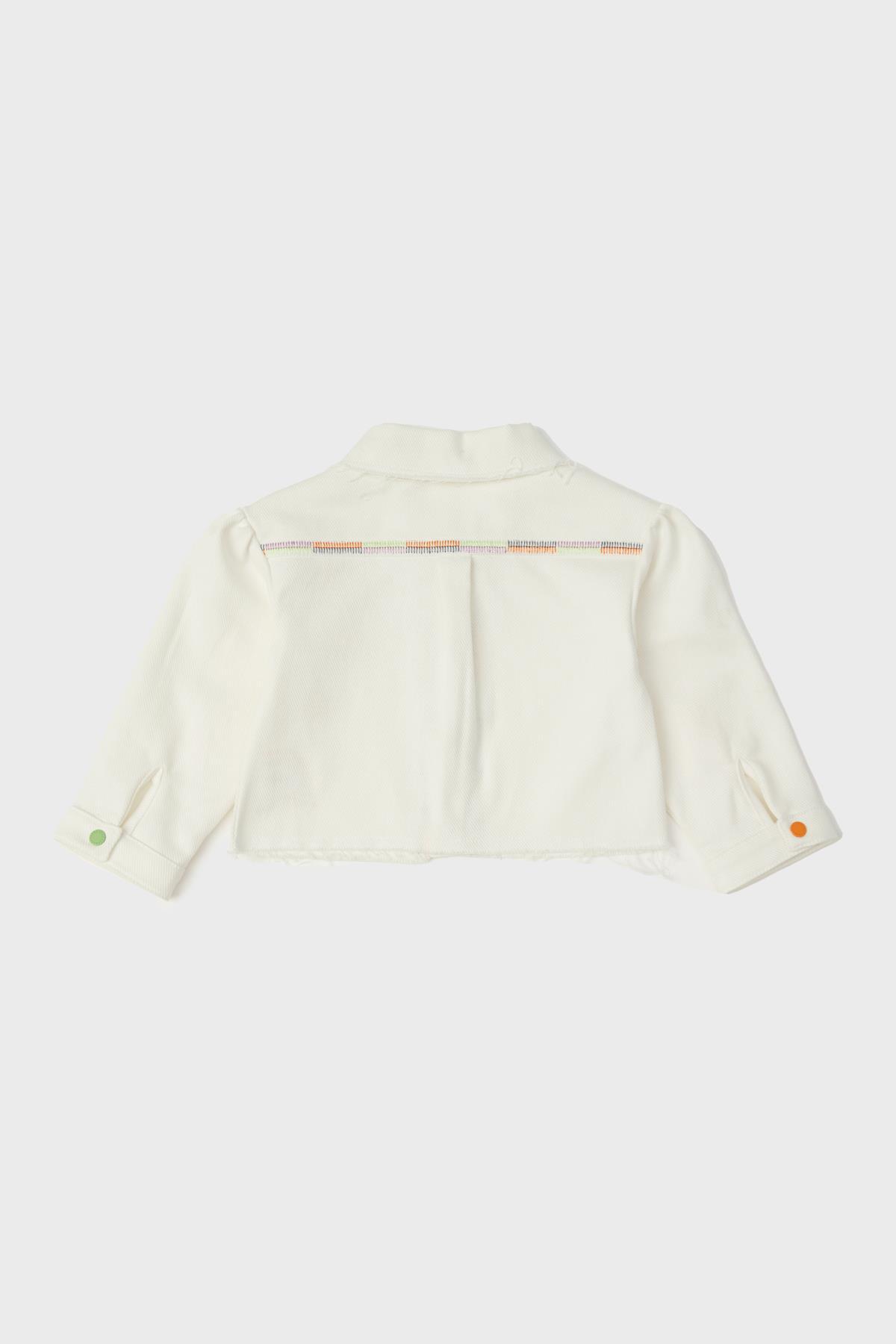 GB Baby BG Store Kız Bebek Beyaz Ceket fotoğrafı 2 (önizleme)