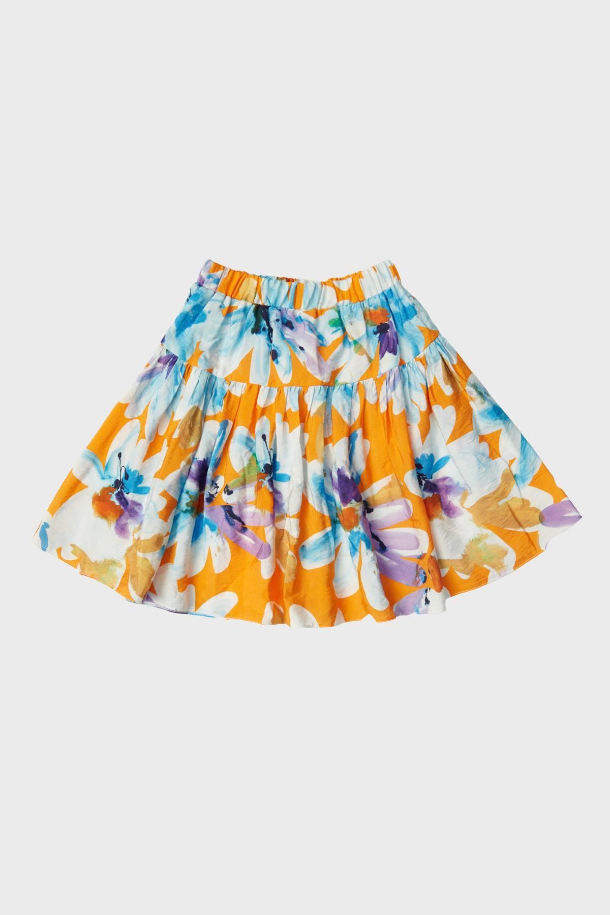 Lia Lea-Bg Store Girls' Blue - Orange Skirt 4