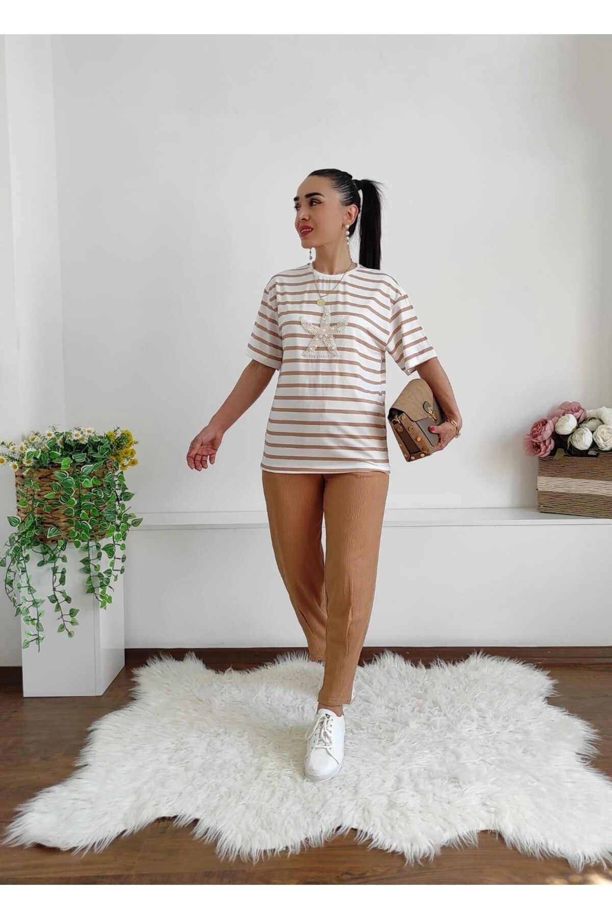 Altı Üstü Butik-Μπλουζάκι με ριγέ αστέρι 2