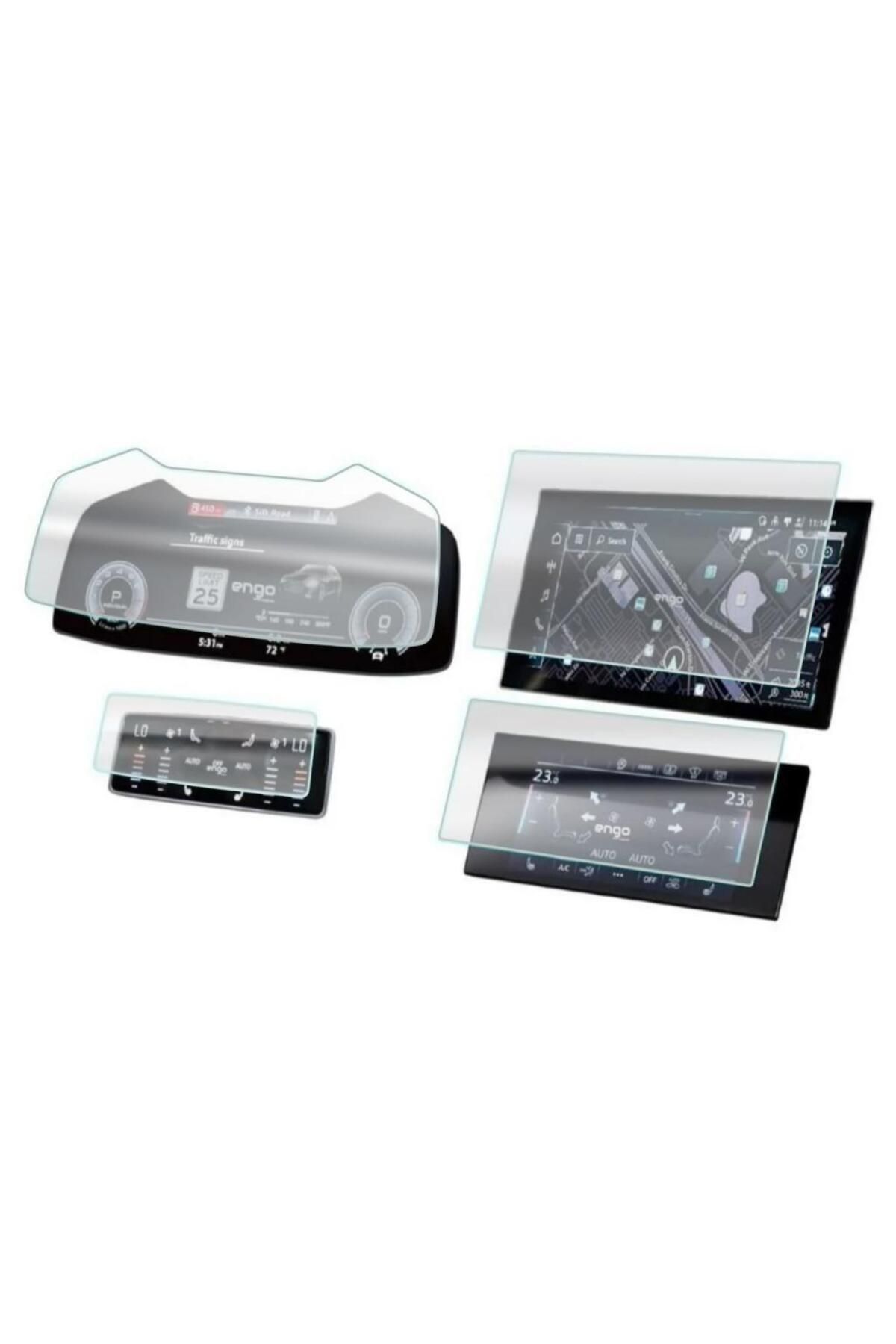 Engo-Audi Q7 Matte Screen Protector Multimedia Control Indicator Air Conditioner 4