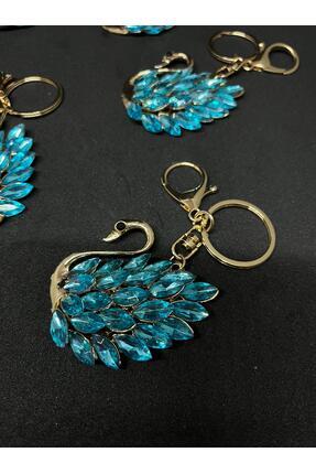 AYBÜŞ AKSESUAR Mavi Kuğu Metal Anahtarlık