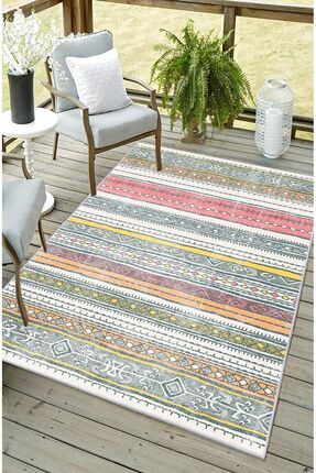 Artızon Dekoratif Modern Vintage Retro Tasarım Kaydırmaz Taban Renkli Salon Y...