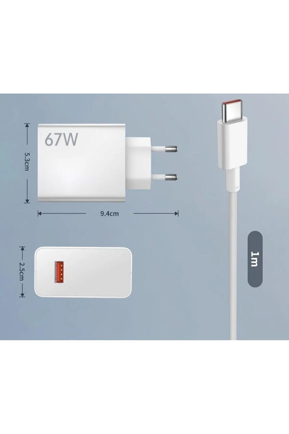 6wl Model- 67w Type-c Turbo Super Fast- Ev Şarj Aleti Duvar Şarj Cihazı