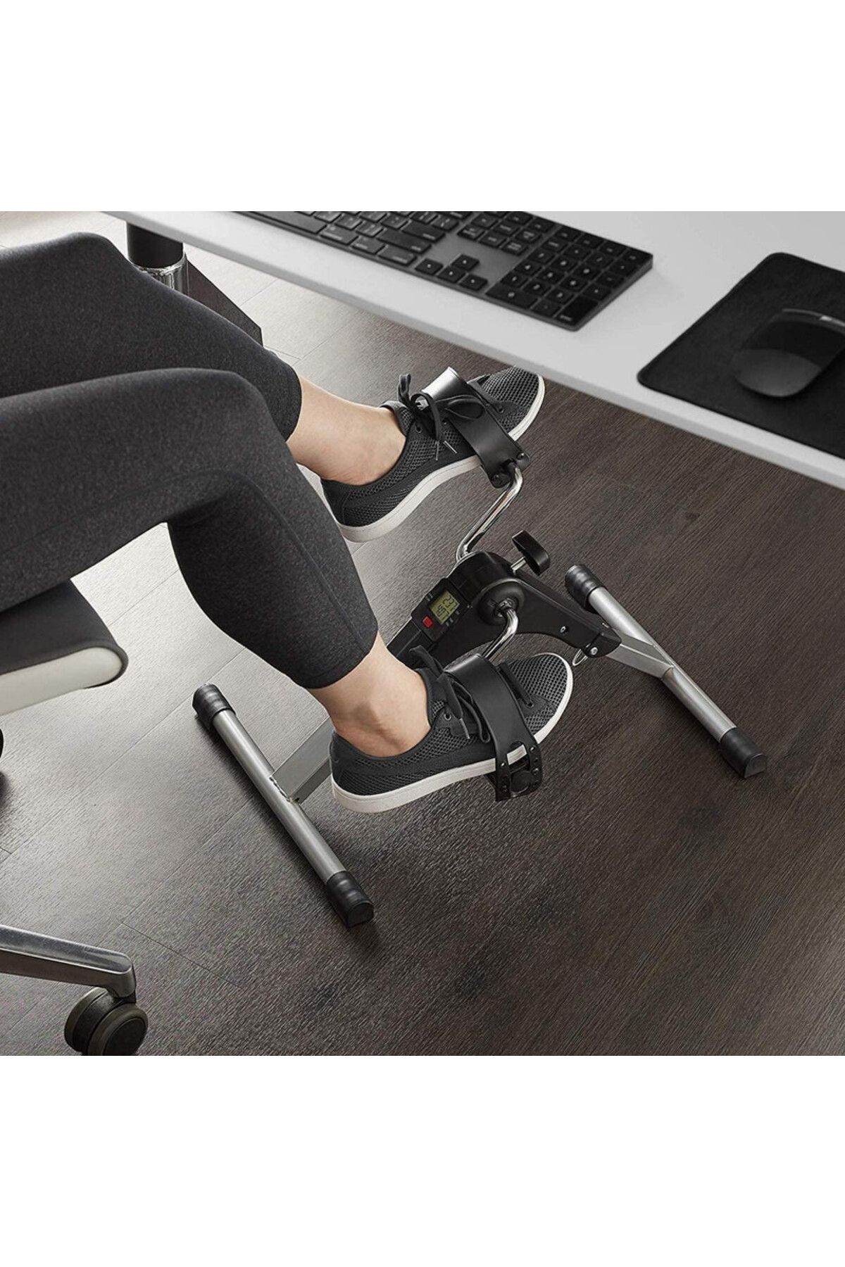 Sparnod Fitness-Smb-100 Mini Cycle Adjustable Resistance, Lcd Monitor, Portable Under Desk Exerciser 5