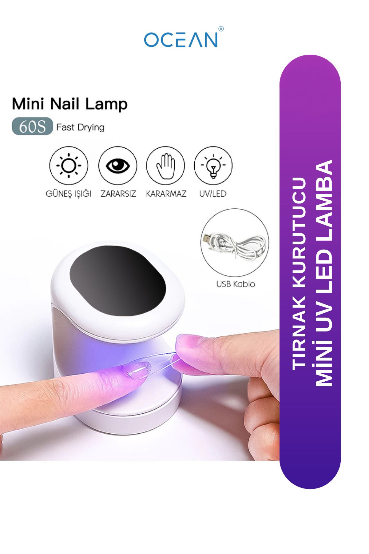 Ocean Mini UV LED Light UV LED Lamp Nail Dryer Nail Polish Nail Dryer