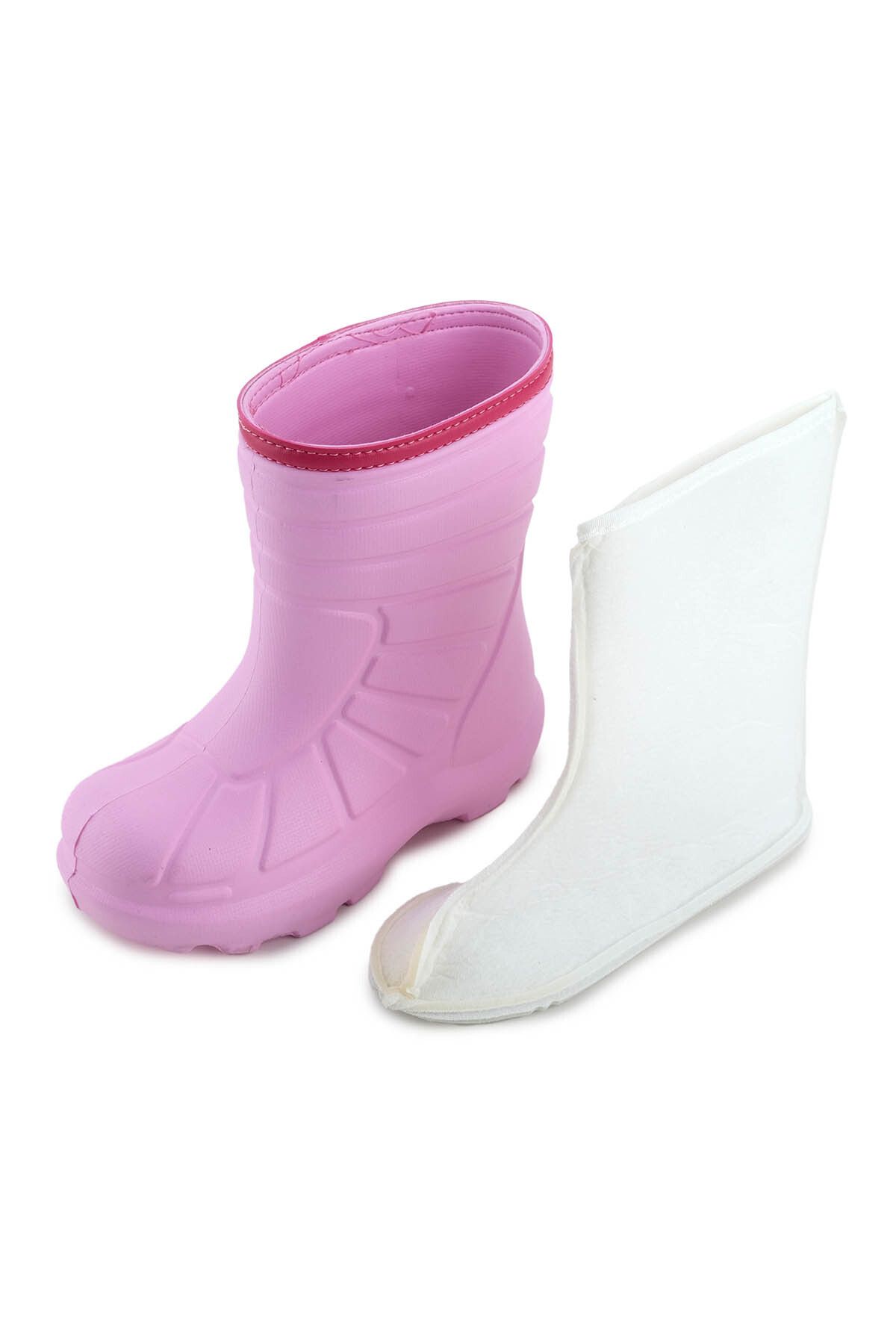 GEZER-Girl's Winter Waterproof Rain Boots with Removable Additional Socks 6