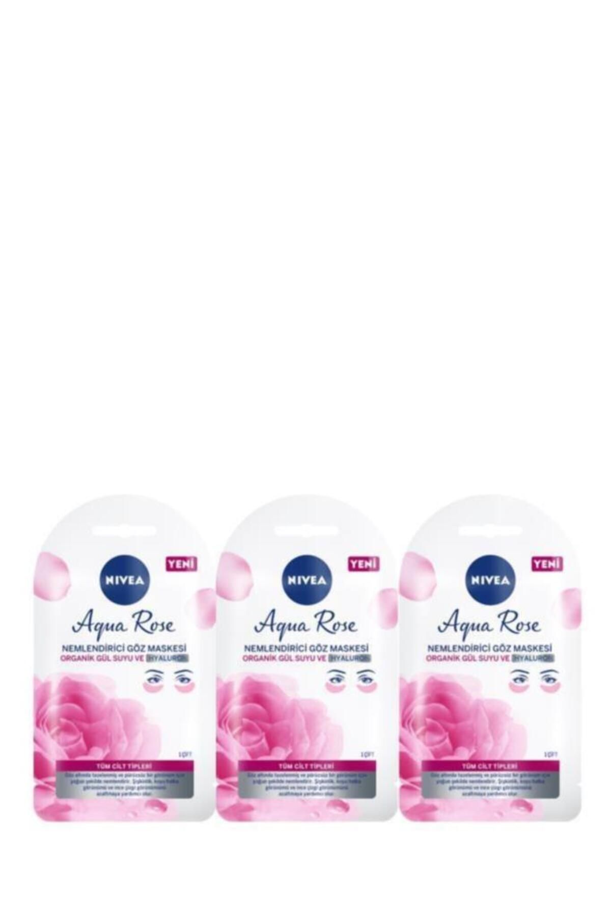 NIVEA Aqua Rose Nemlendirici Göz Maskesi X3