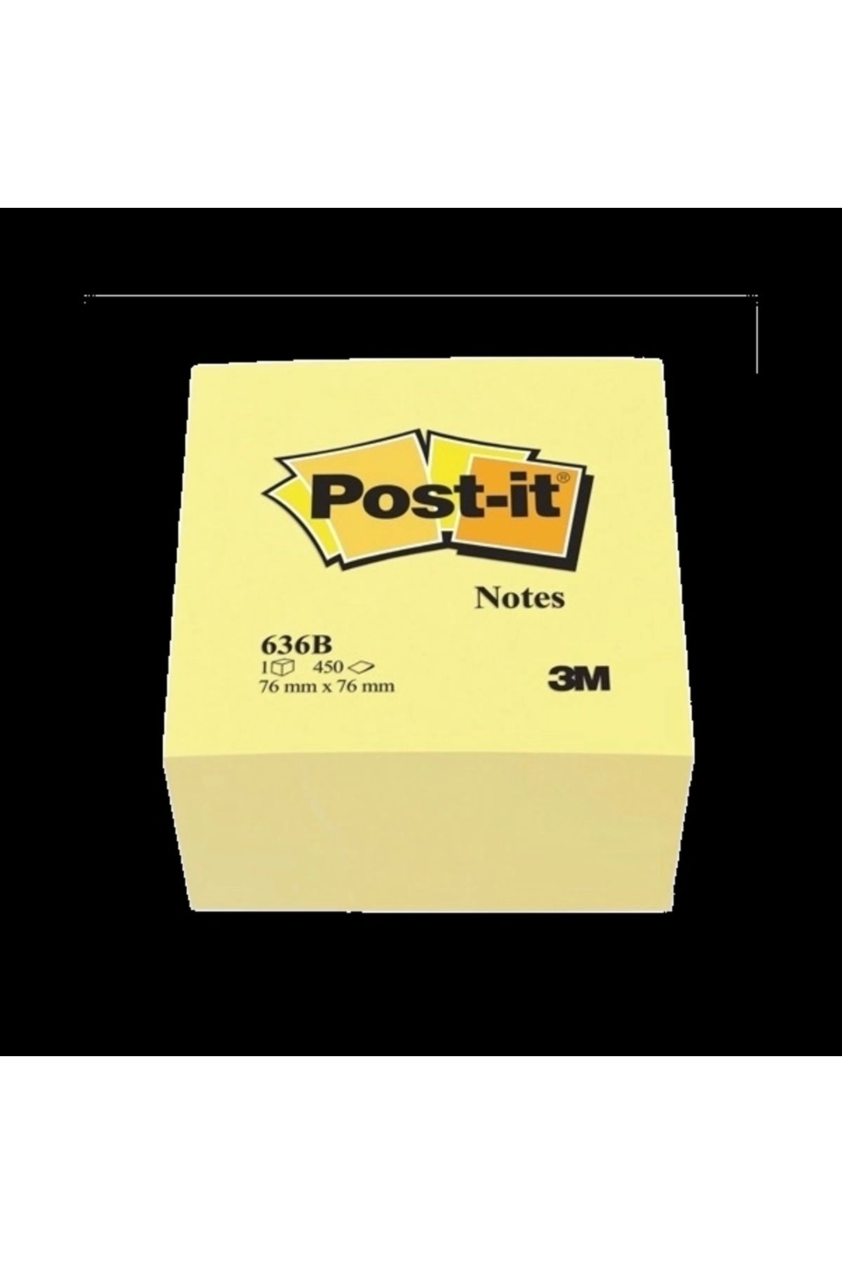 Post-it-Κίτρινο χαρτί σημειώσεων - Αυτοκόλλητο, 450 Yp, 76x76 Cube, 636-b 1