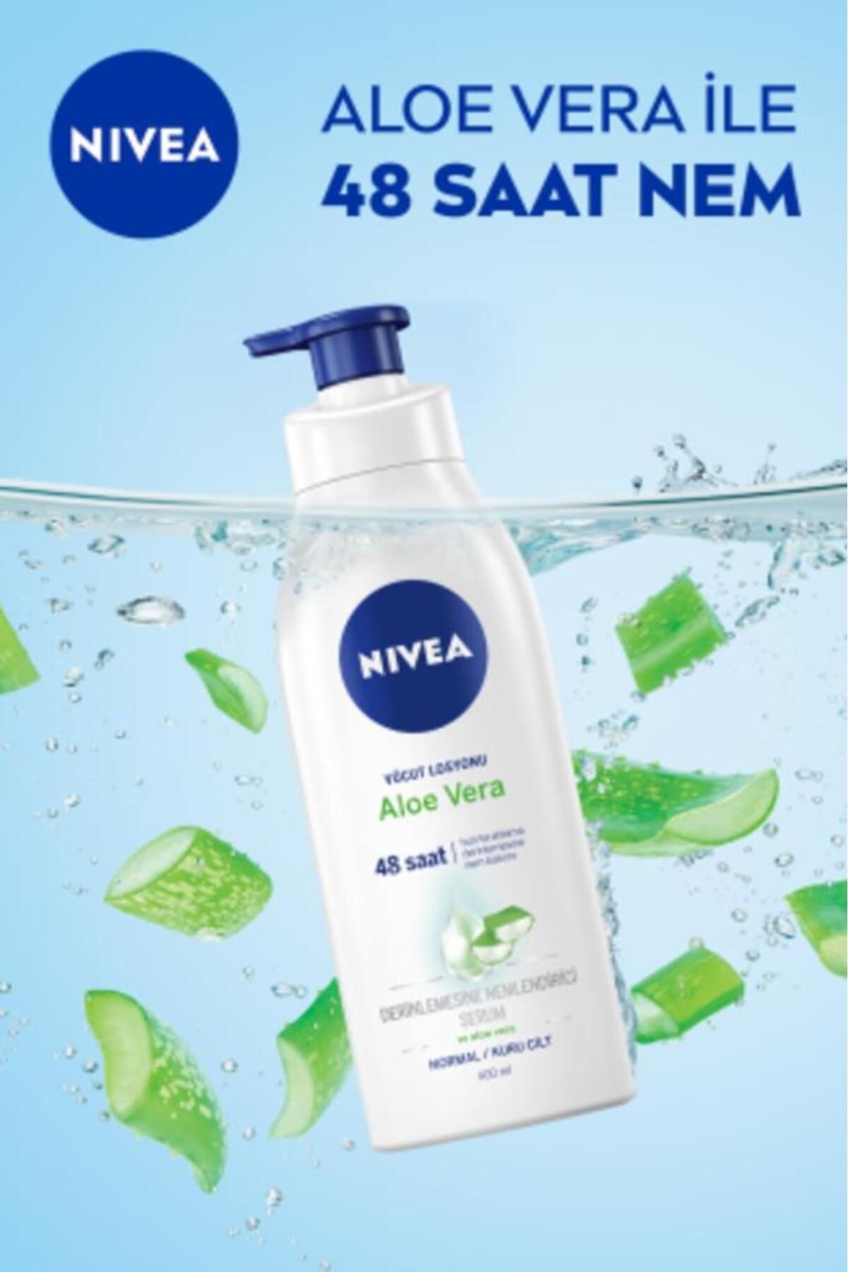 NIVEA-400ml Aloe Vera Serum - Deeply Moisturizing, Fast Refreshing, Dry Skin 2