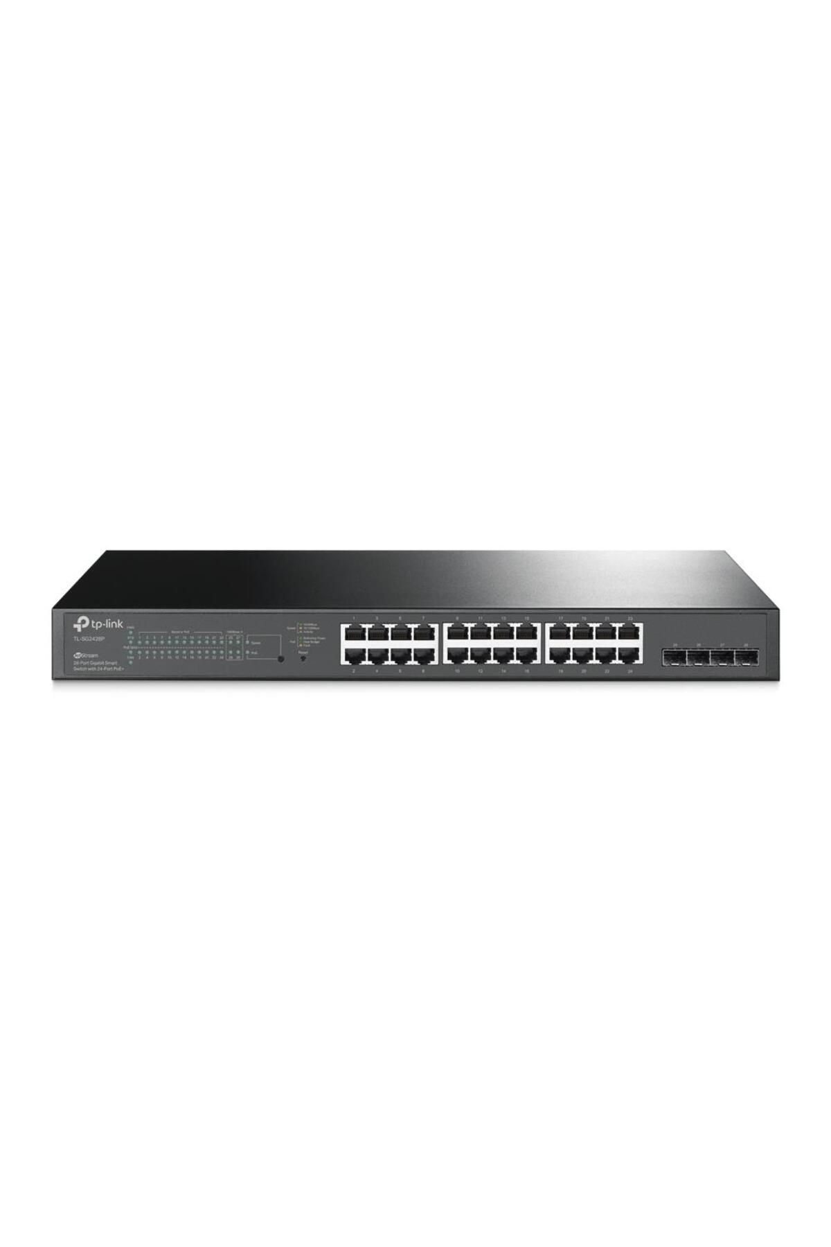 Vobotek Teknoloji Omada -Link TL-SG2428P 24 Port 10-100-1000 Poe+ Switch 4 Port SFP Çelik Kasa Rack Mount