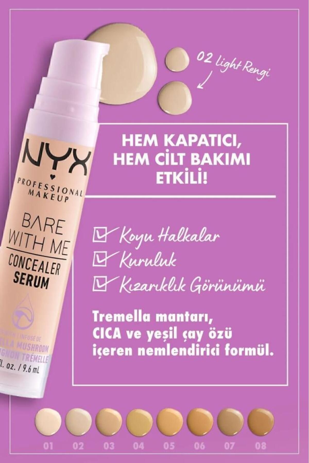 NYX Professional Makeup Bare With Me Kapatıcı Serum 02 Light & Fat Oil Slick Click Parlatıcı Dudak Balmı - 11 In a Mood-4