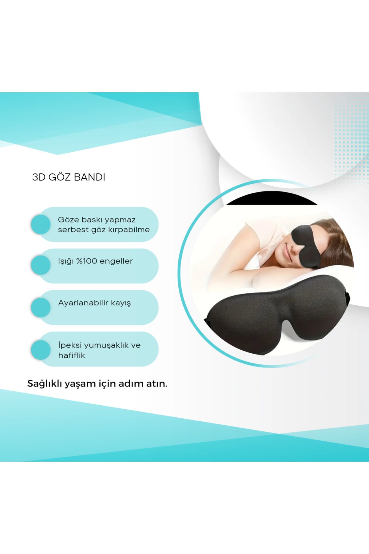 EMKSHOP 3d Uyku Göz Bandı / Doğal melatonin artışı