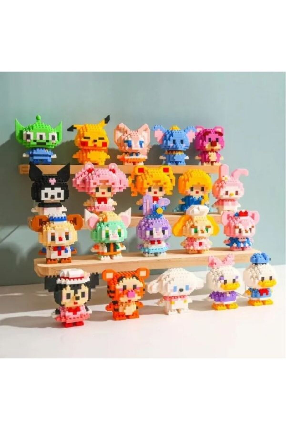sağlıkçı shopping trend aksesuar-Pokemon Psyduck 3D Puzzle - Mini Lego Boz Bricks 5