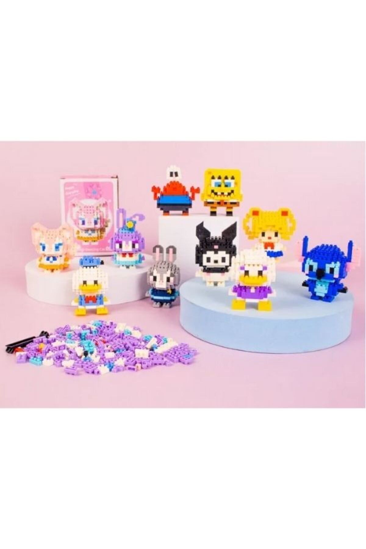 sağlıkçı shopping trend aksesuar-Pokemon Psyduck 3D Puzzle - Mini Lego Boz Bricks 7
