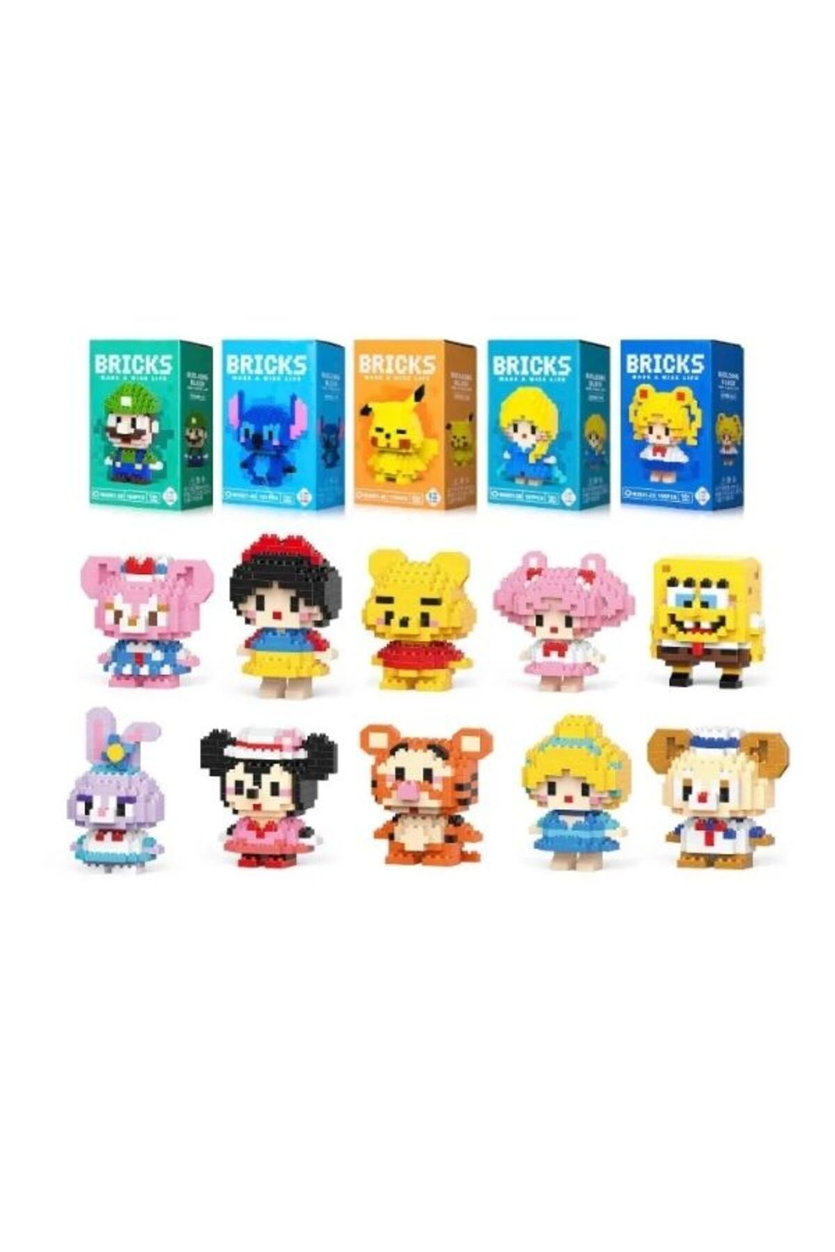 sağlıkçı shopping trend aksesuar-Pokemon Psyduck 3D Puzzle - Mini Lego Boz Bricks 6