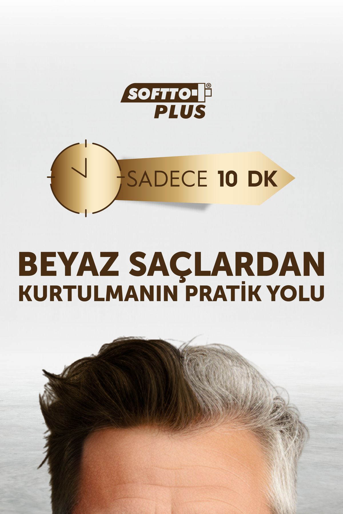 Softto Plus Beyaz Saçlar Için Koyu Kestane Şampuan-3