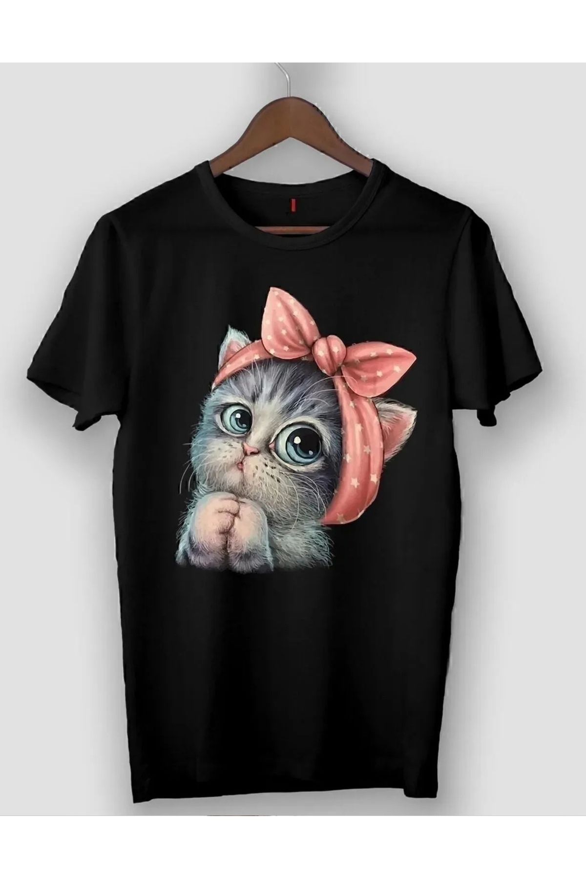 NEMESA Kadın/Kız Oversize Bisiklet Yaka Baskılı T-Shirt