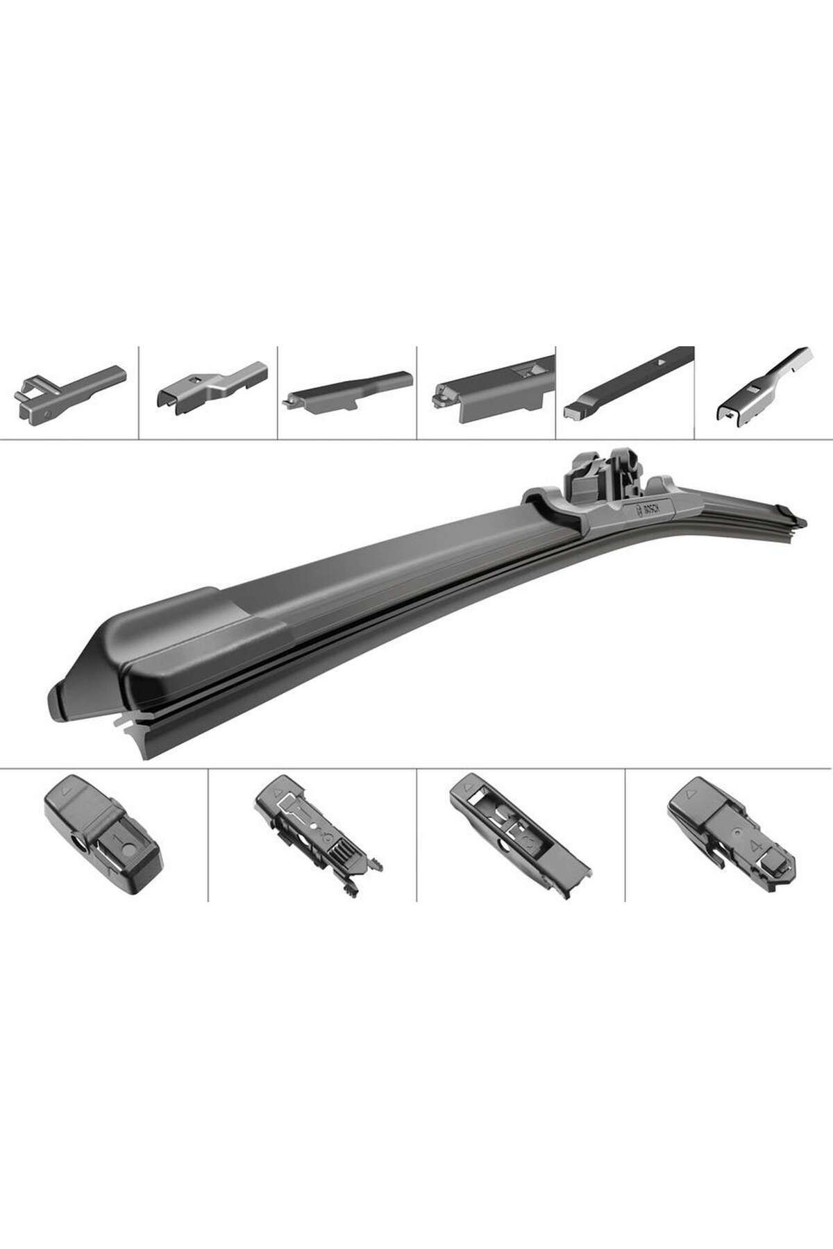 Bosch SİLECEK SÜPÜRGESİ MUZ TİP 600MM UNIVERSAL 4 APARATLI TEKLİ AEROTWİN PLUS 1490957706