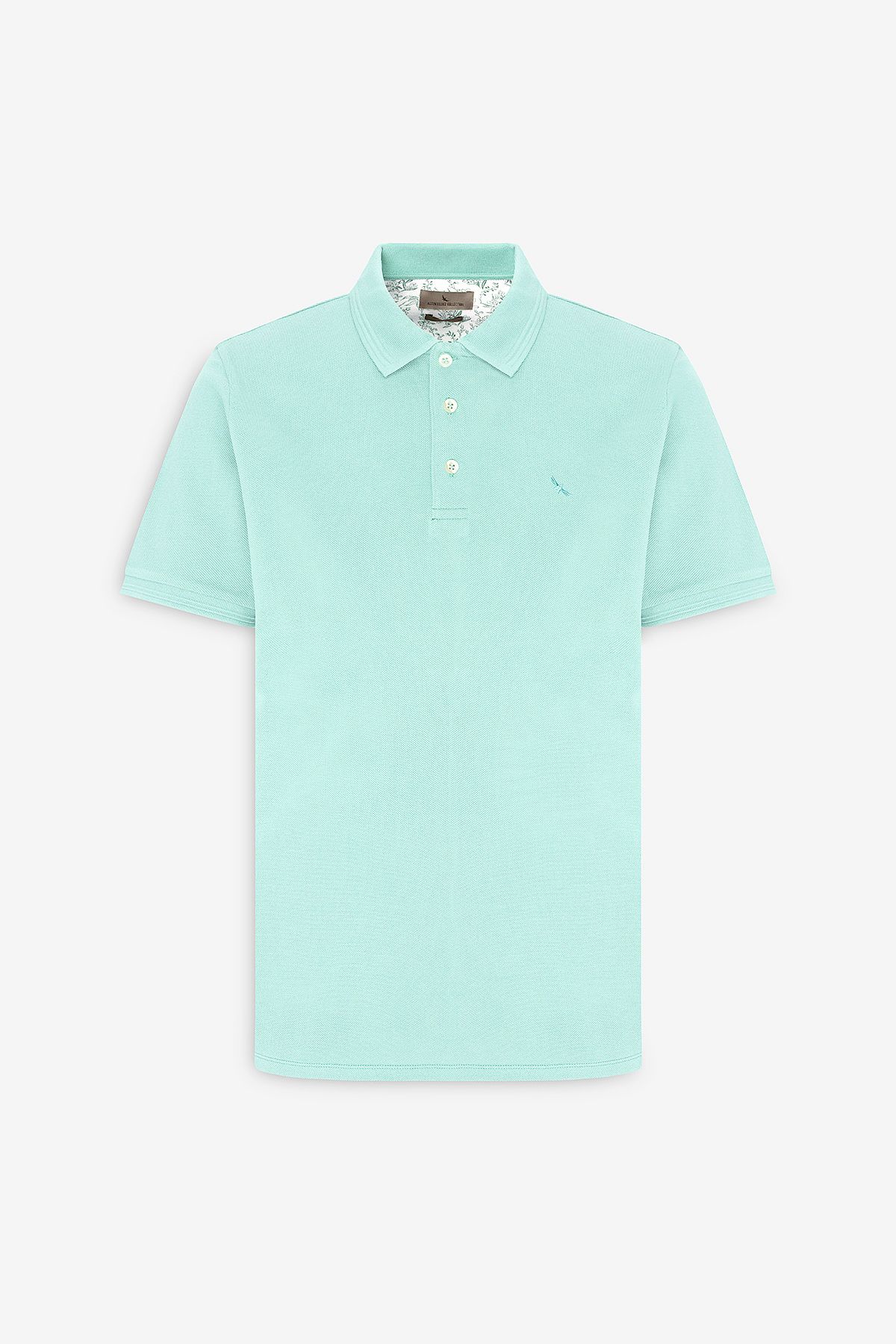 ALTINYILDIZ CLASSICS-Pánské mintové Slim Fit Polo límec Slim Fit 100% bavlna Tričko s krátkým rukávem 6