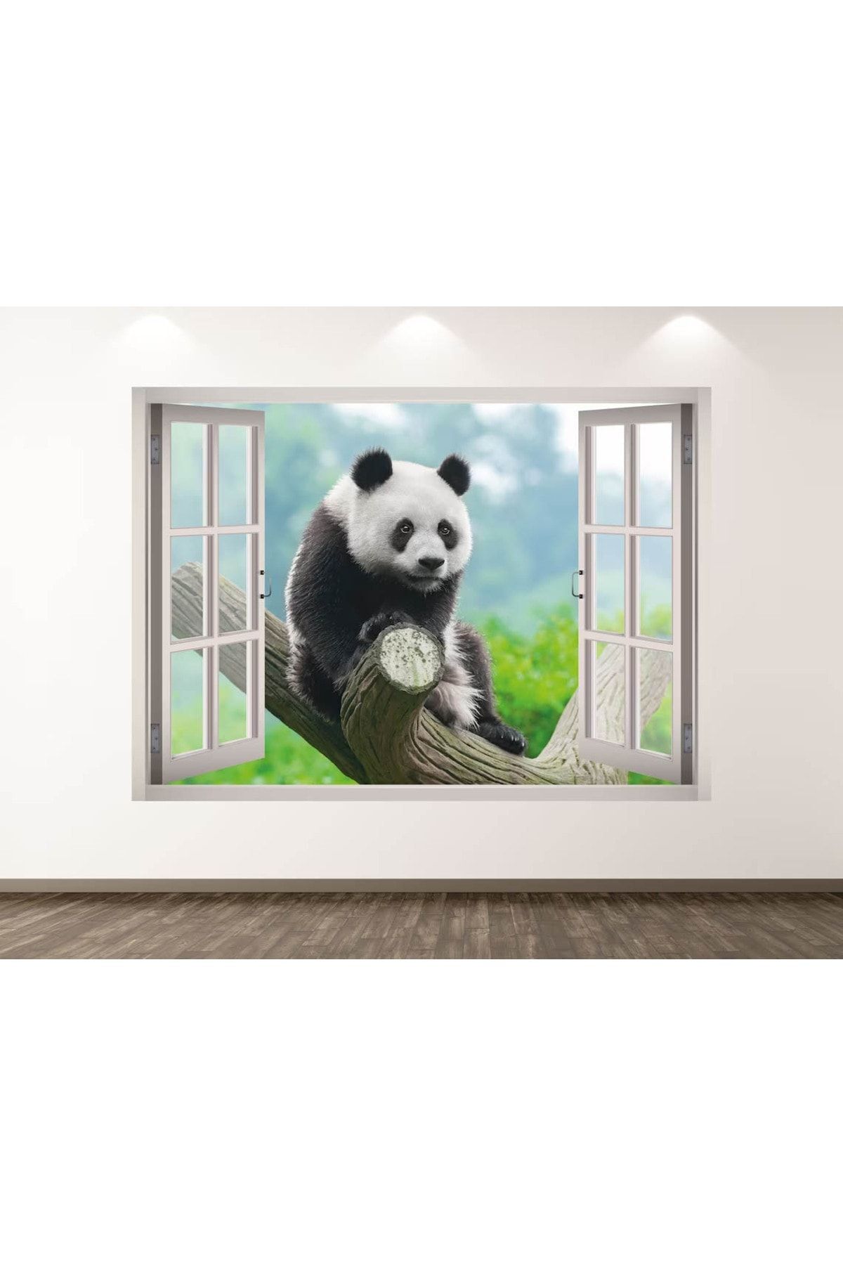 Vahşi Yaşam Muhteşem Hayvanlar Full Hd Baskı 3D Pencere Modern Duvar Sticker