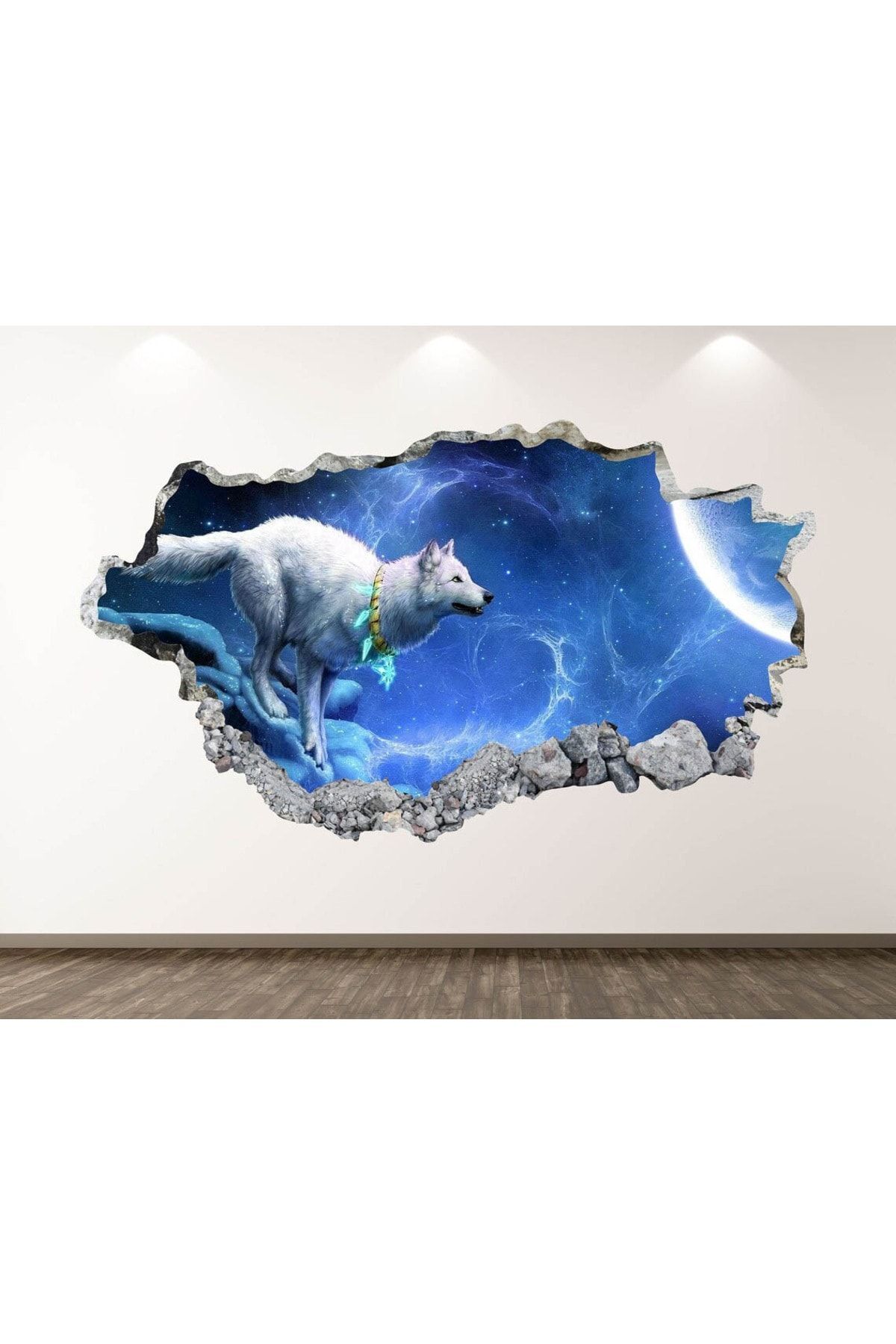 Asil Kurtlar Full Hd Baskı 3D Modern Duvar Sticker