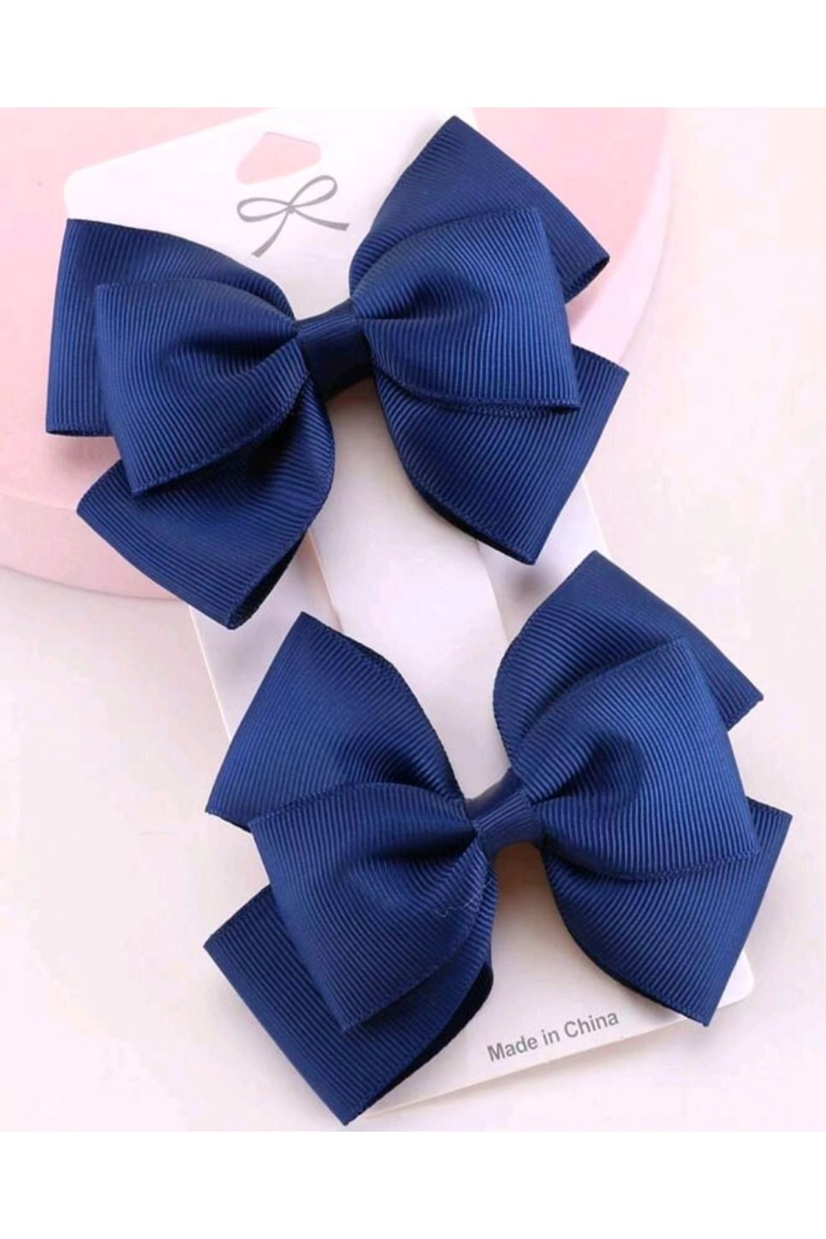 SavBrand-New Design Navy Blue Bow Buckle Clip 1