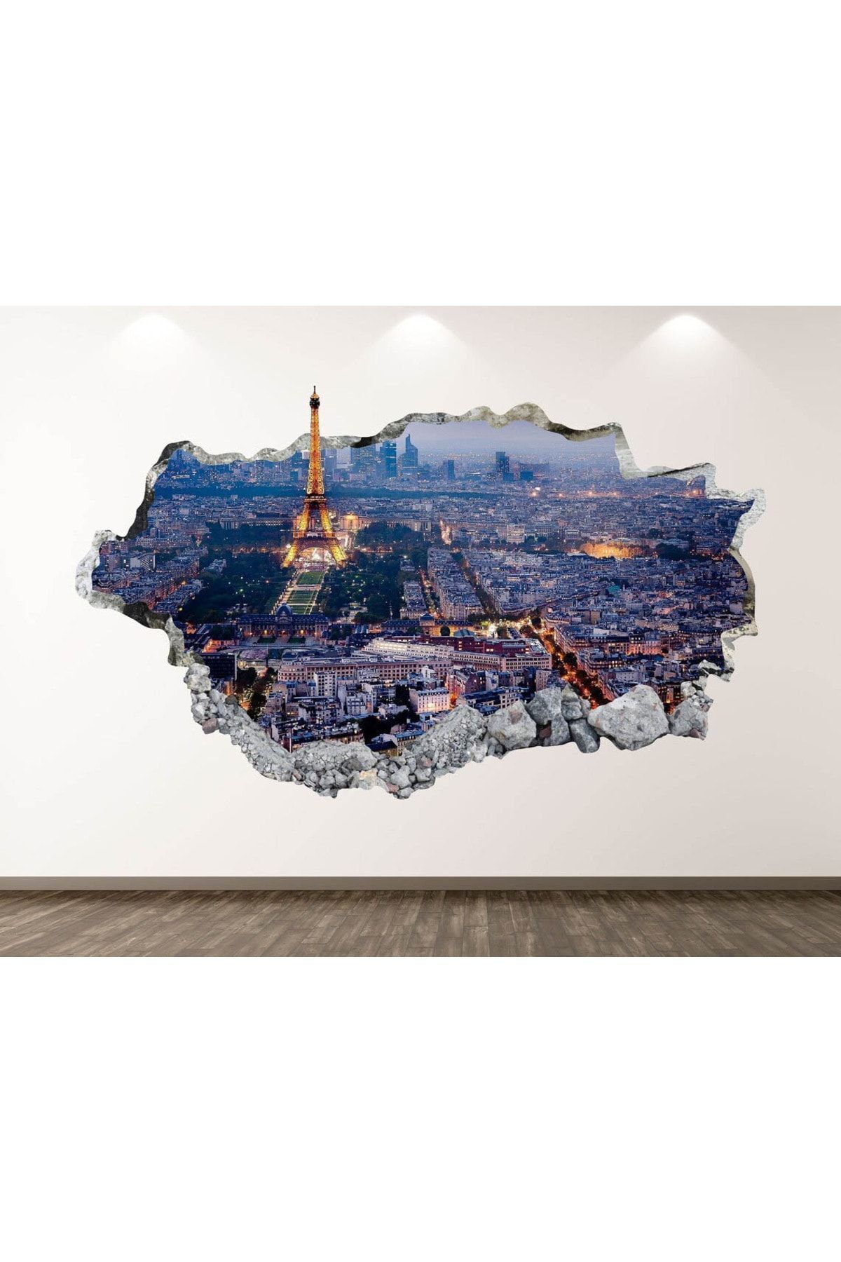 Şehir ve Doğa Manzaraları Full Hd Baskı 3d Modern Duvar Sticker