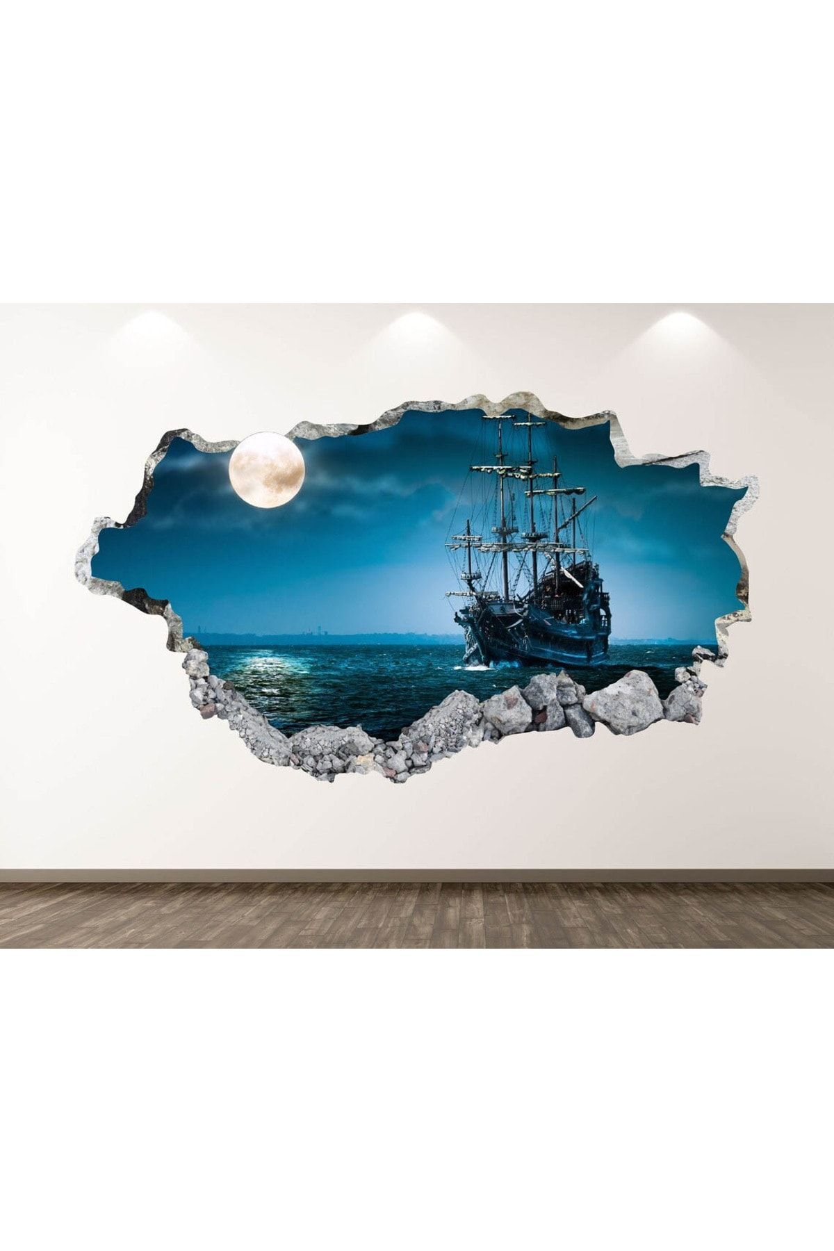 Şehir ve Doğa Manzaraları Full Hd Baskı 3d Modern Duvar Sticker