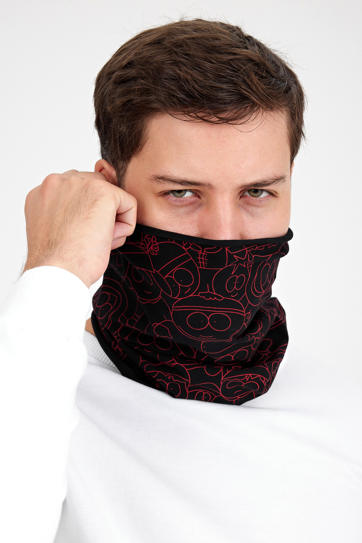 Butikgiz Erkek Çok Fonksiyonlu Koruyucu Pamuklu, Esnek, Terletmez, Bandana, Boyunluk,Maske