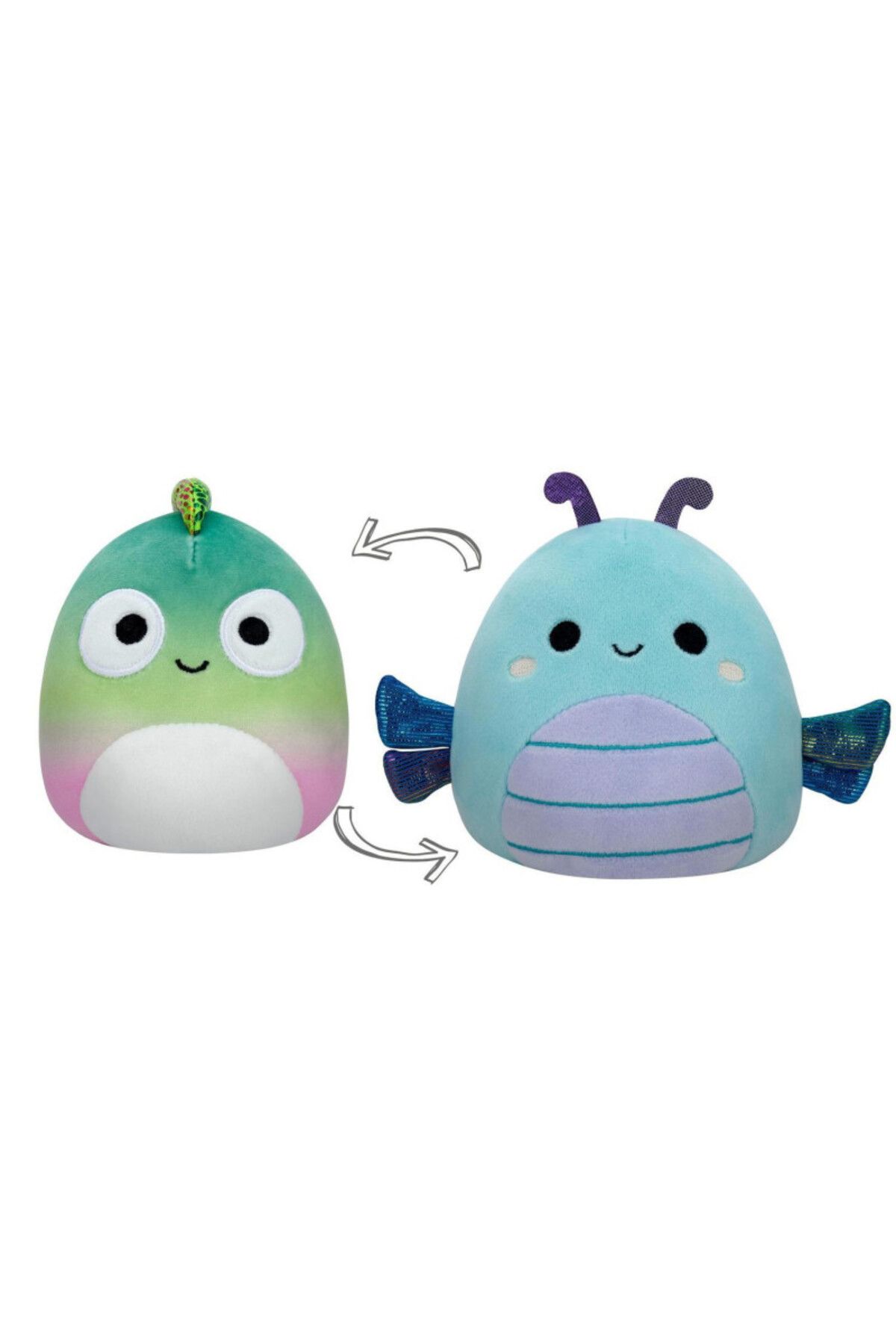 Squishmallows-Squishmallow Chameleon Denton / Dragonfly Heather 13 cm 1