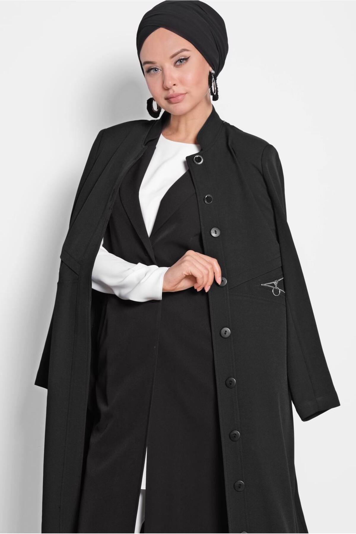 زیپ کمر و پشت DETAILED TOPCOAT 1456 Alvina