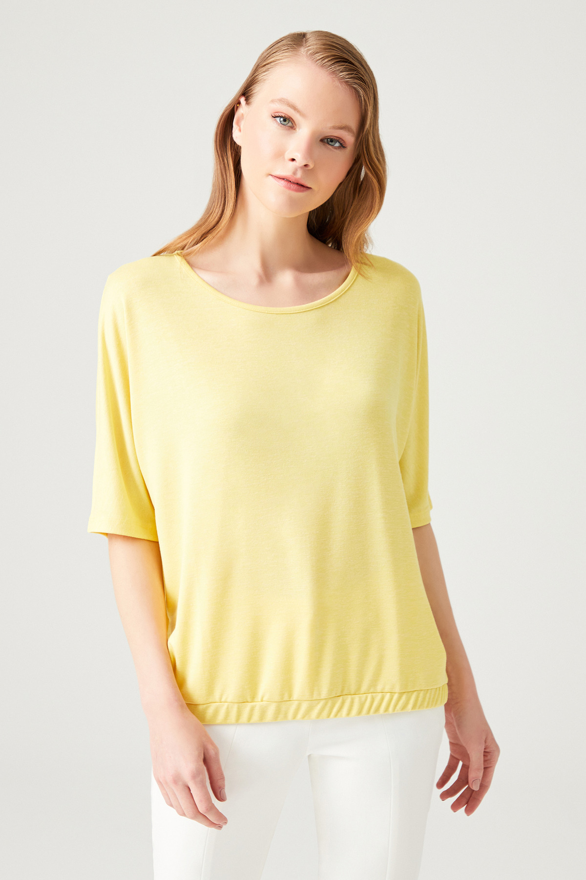 Naramaxx  Kolu Yırtmaçlı Örme Bluz - Görsel 2