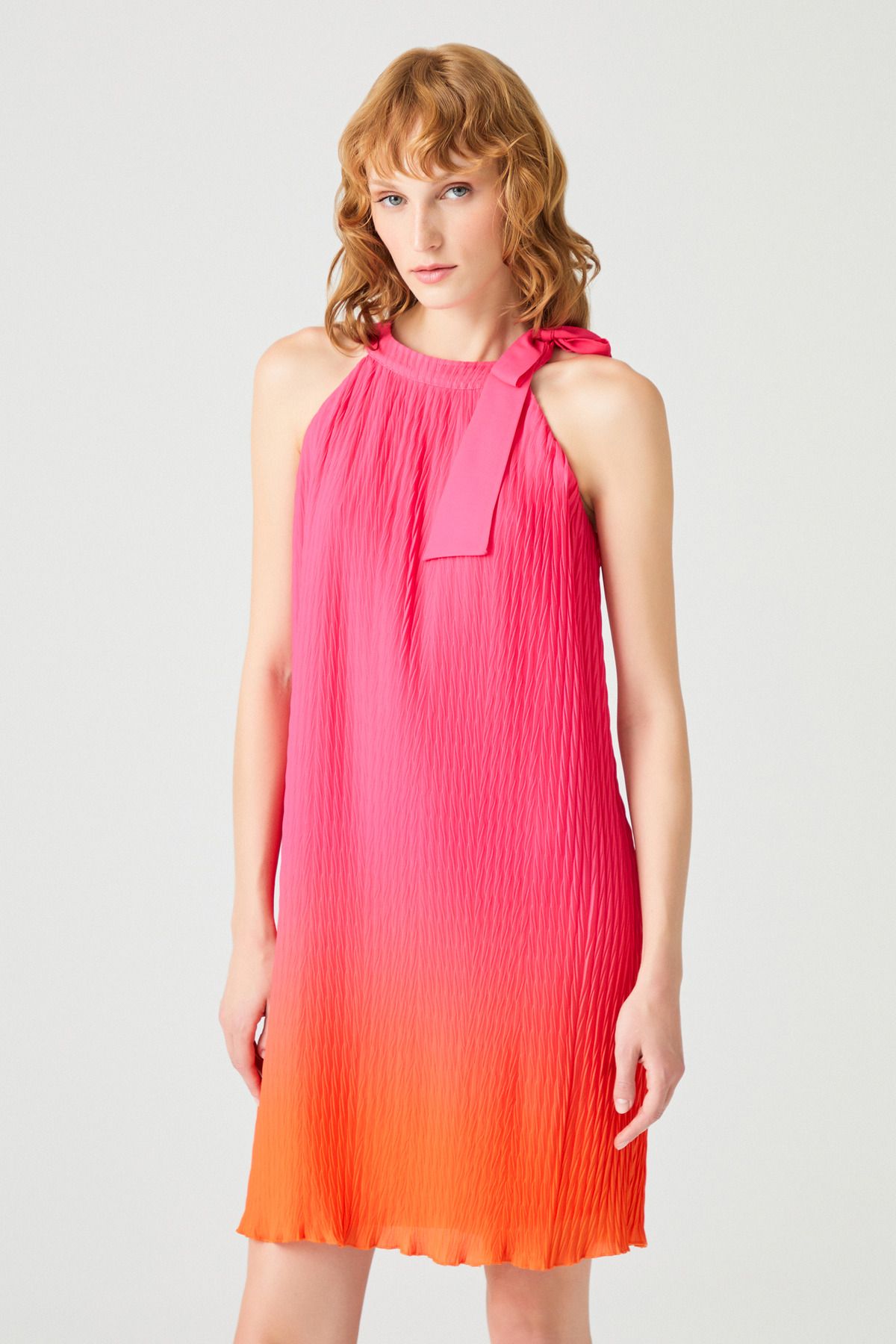 Naramaxx-Pleated Gradient Dress 3