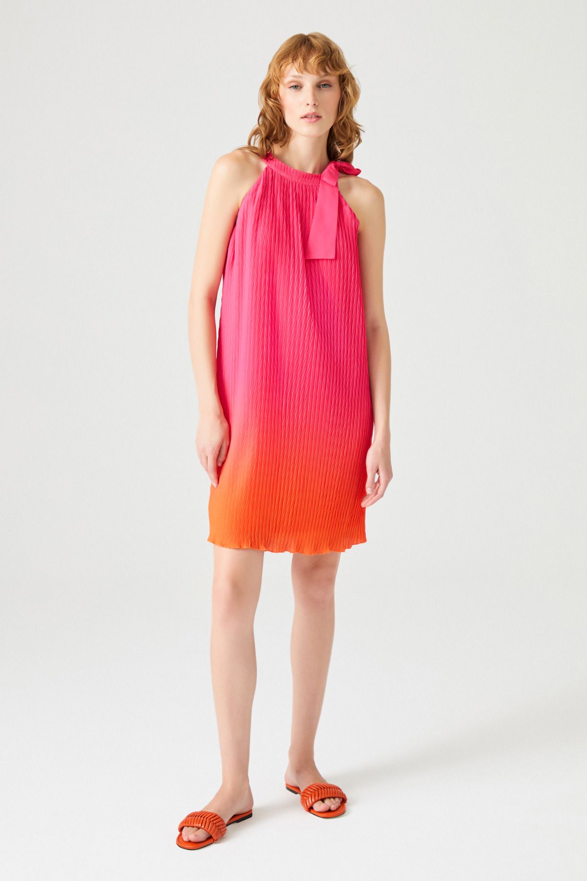 Naramaxx-Pleated Gradient Dress 4