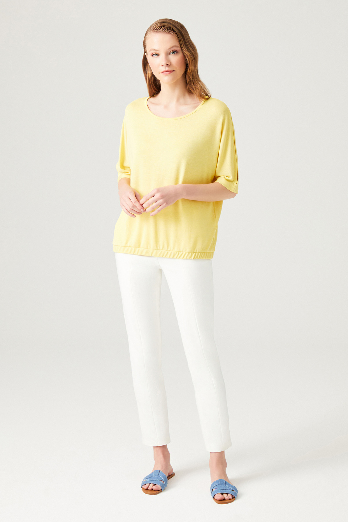 Naramaxx  Kolu Yırtmaçlı Örme Bluz - Görsel 3