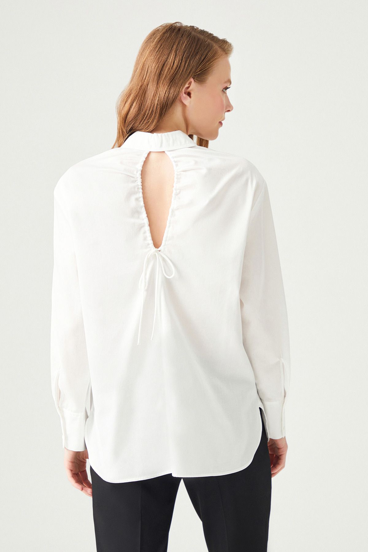 Naramaxx-Back Detailed Poplin Shirt 4