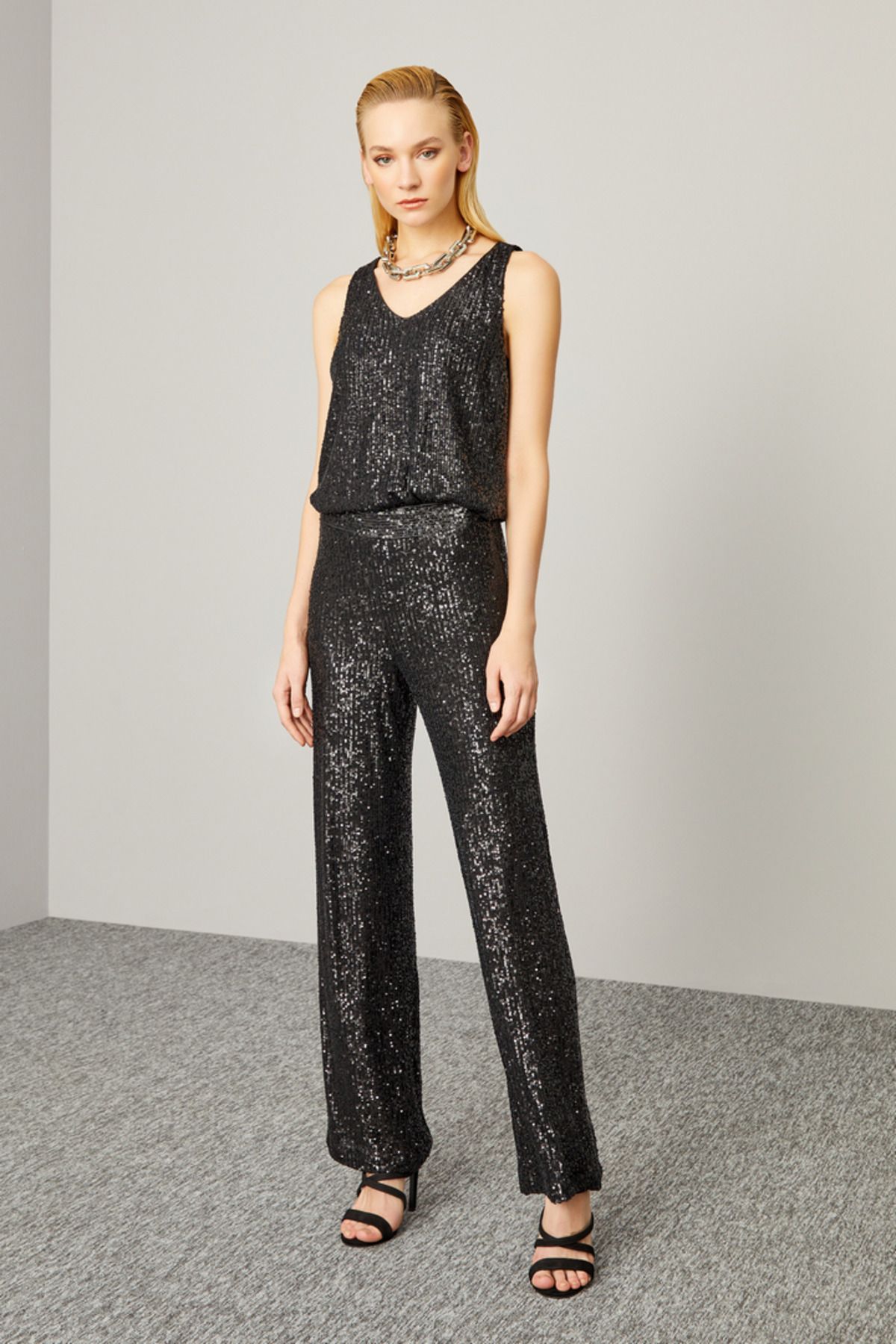 Naramaxx-Sequin Wide Leg Trousers 3