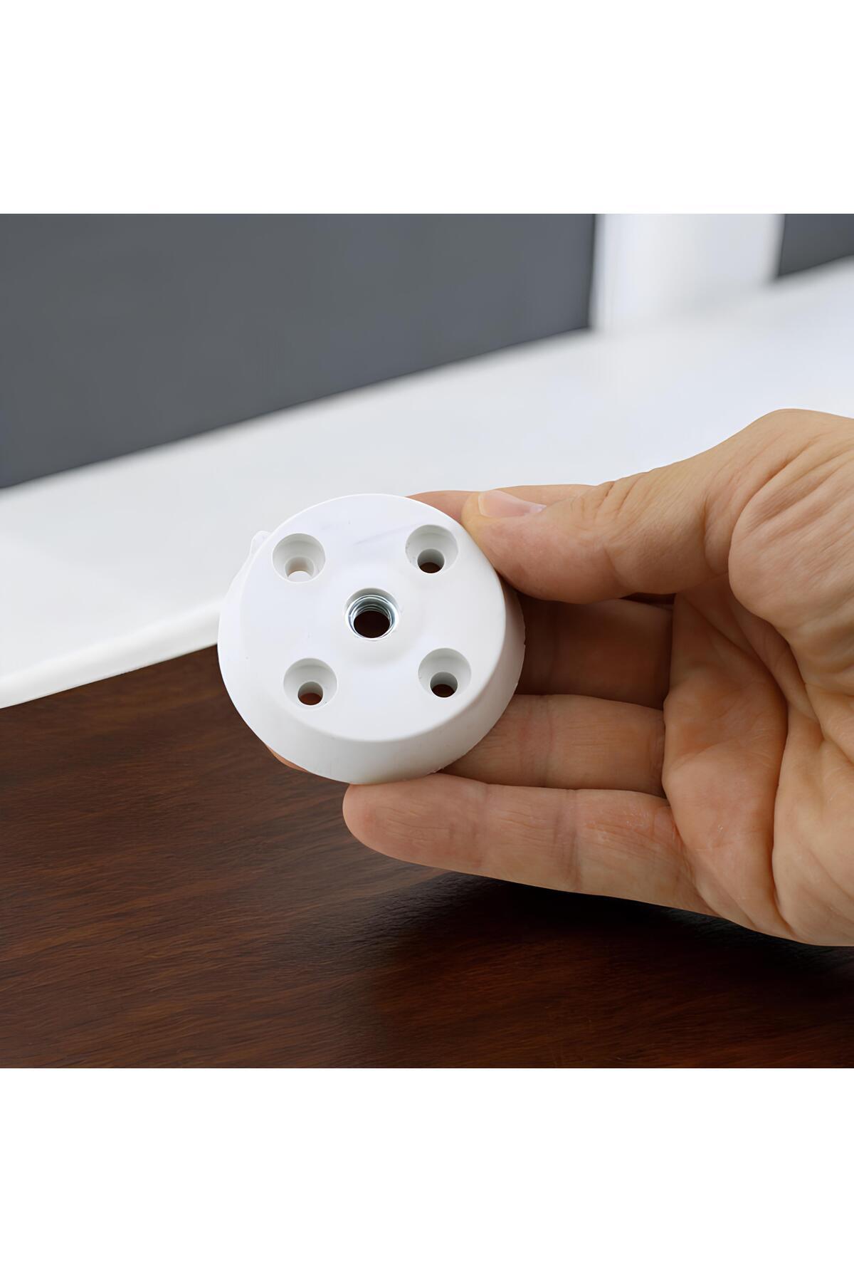 Badem10 8 Pieces Plain White Zigon Coffee Table Leg Base Furniture