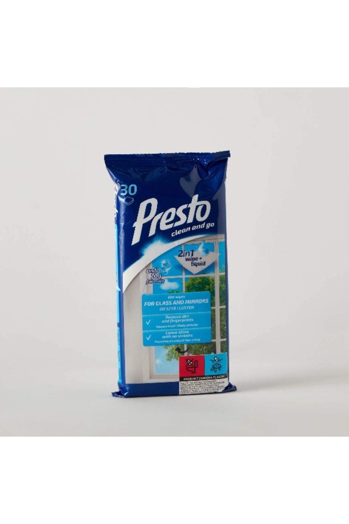 Presto-30- Pieces Wet Wipes for Mirrors and Windows 4