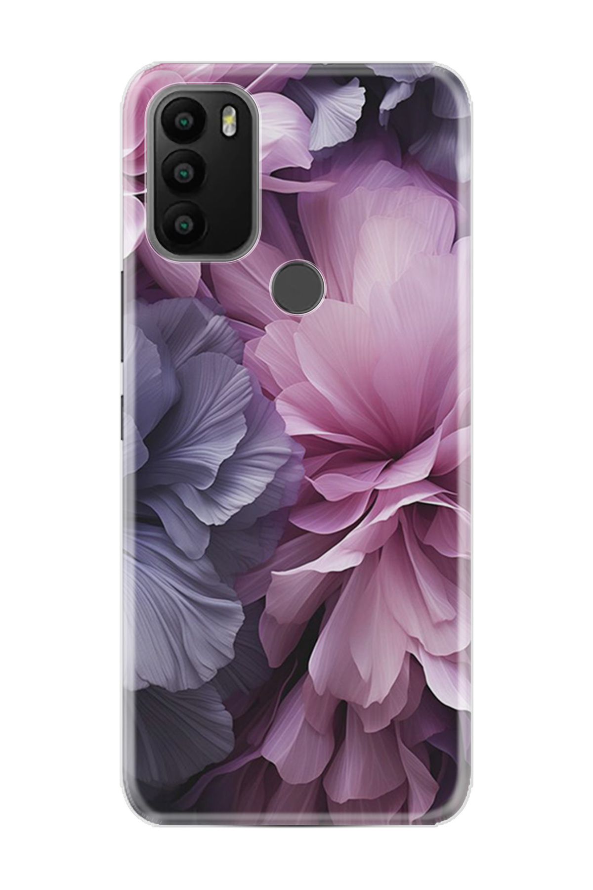 General Mobile GM 21 Plus Kılıf HD Resim Baskılı Çiçek Mor StKd -028