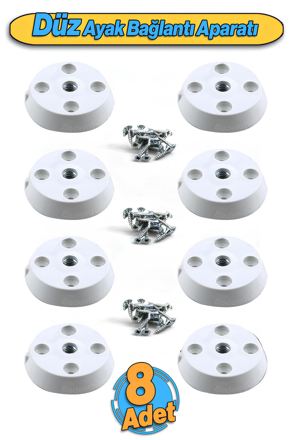 Badem10 8 Pieces Plain White Zigon Coffee Table Leg Base Furniture