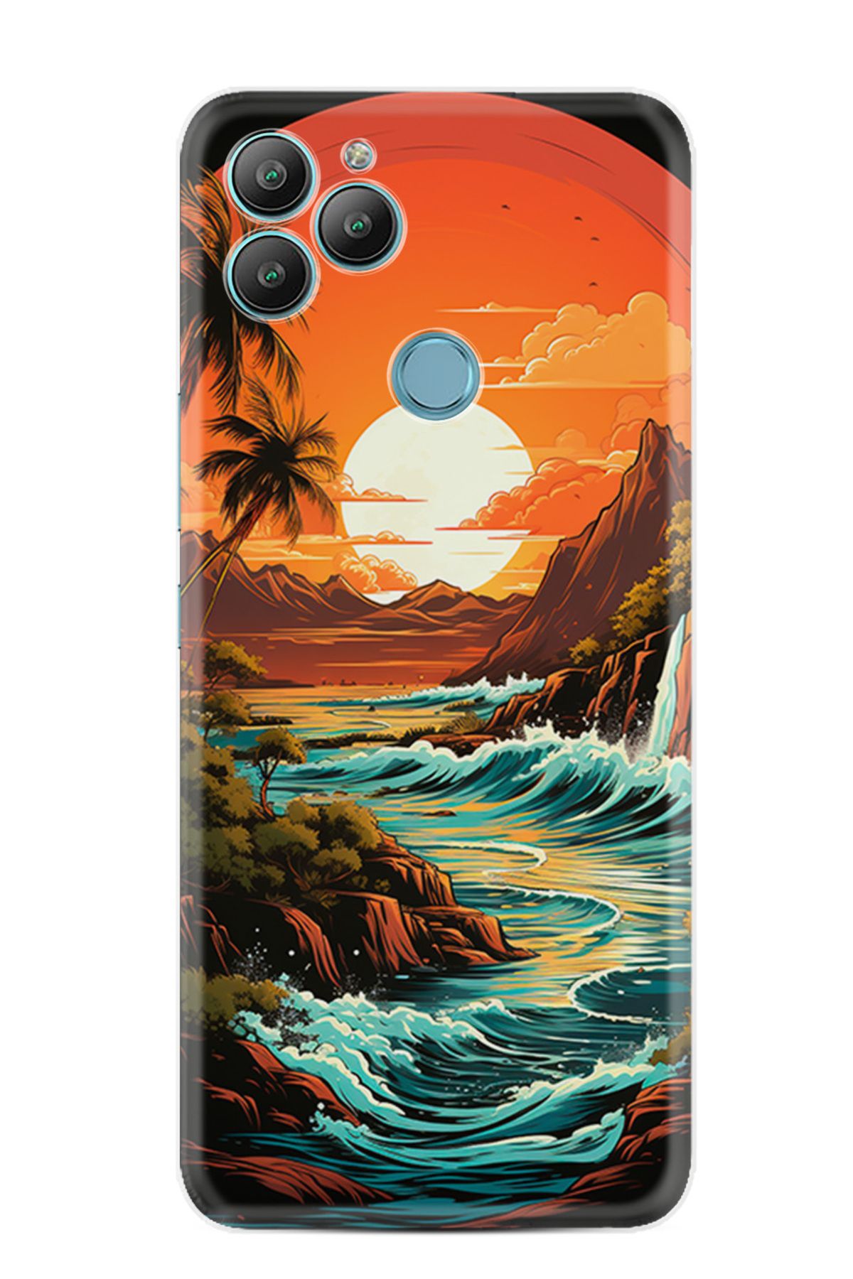 General Mobile GM22 Pro Kılıf HD Resim Baskılı Retro Mountain StKd -079