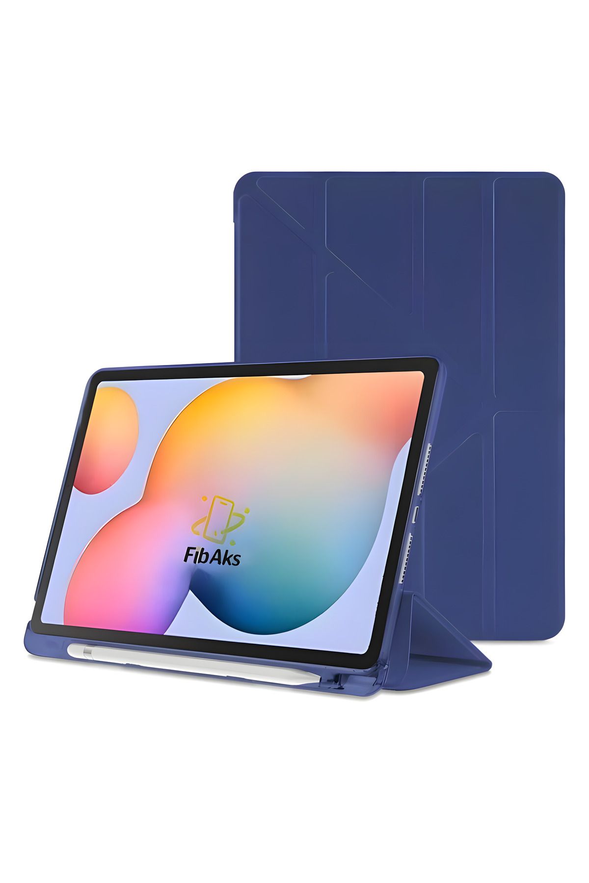 Fibaks Samsung Galaxy Tab S7 Fe S8 Plus T970/x800/t733/t737/t736 12.4" Kalem Bölme Arka Silikon Kapak Kılıf