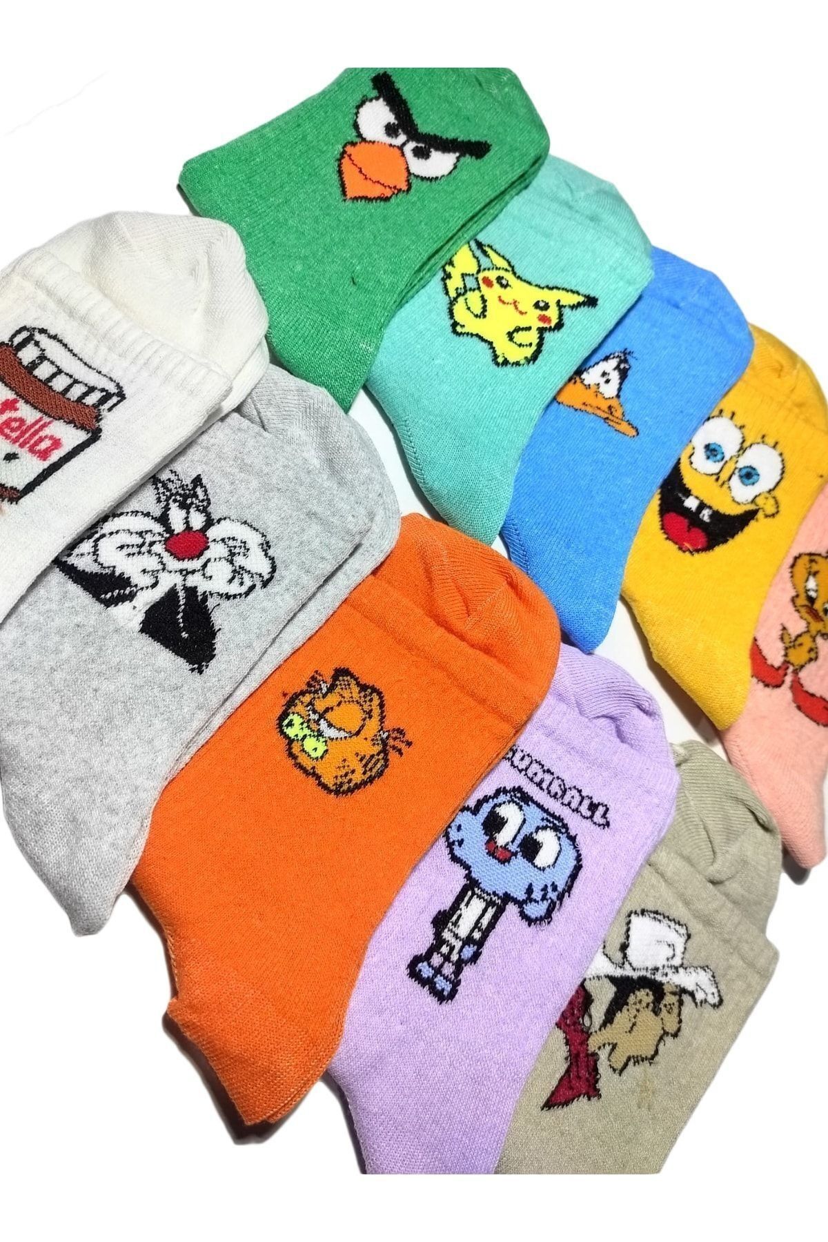 MY MENORA SOCKS-X-1 0 أزواج جوارب جامعية منقوشة بالأحرف 4