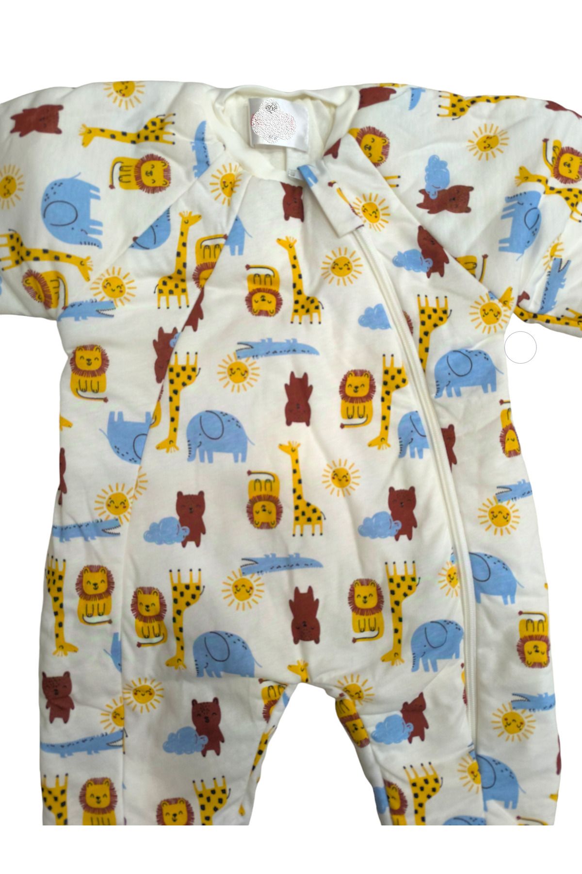 özdemirli bebe-1-6 Years Old Crew Neck Long Sleeve Lion Elephant Patterned Children's Sleeping Bag - 2.5 Tog 2