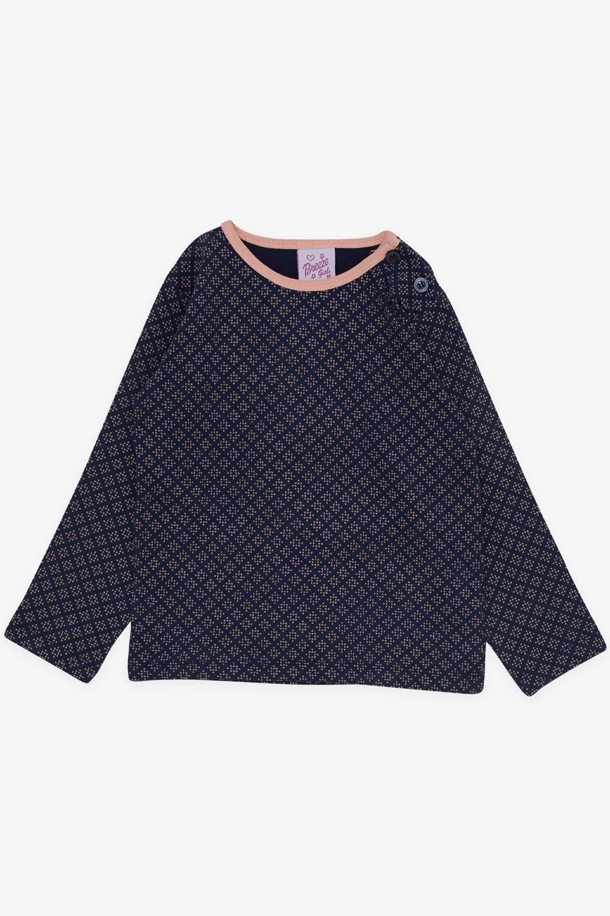 Breeze-Baby Girl Pajama Set Patterned 9 Months-3 Years, Navy Blue 3