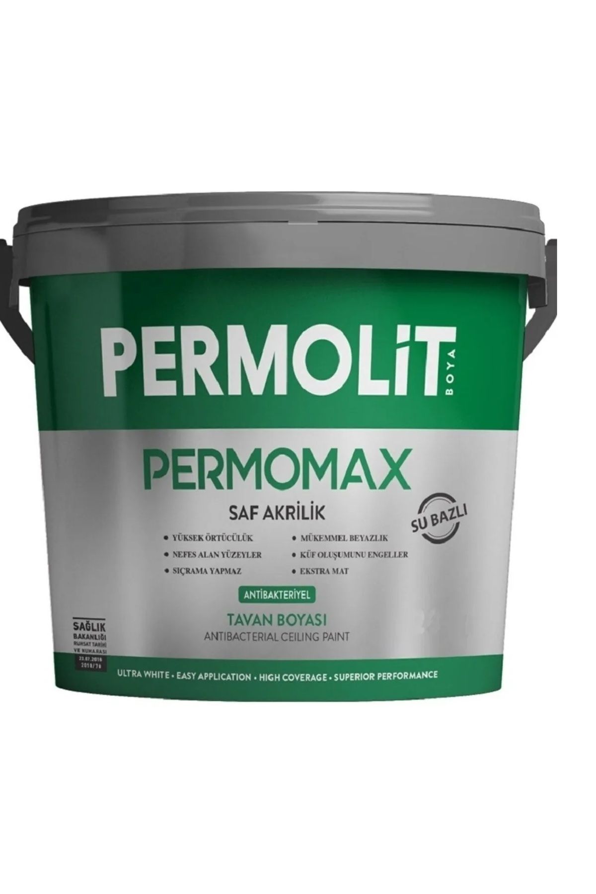 Permolit Permomax Antibakteriyel Tavan Boyası (Küf ve Mantar Dirençli)  (20 Kg - 10 Kg - 3.5 Kg)